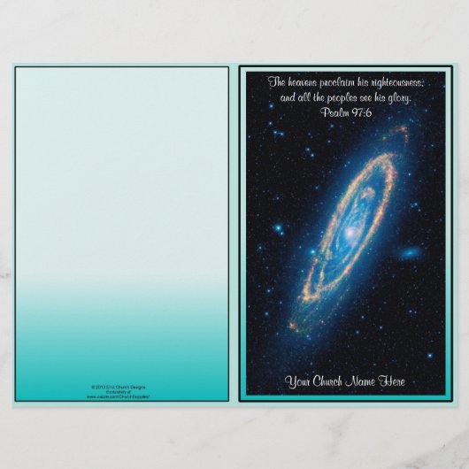 Het Heavens Blank Church Bulletin Flyer (Voorkant)