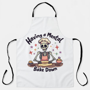 Het hebben van een Mental Bake Down Stressed, Bles Schort