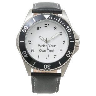 Het Hebreeuwse Van letters voorzien van het Blok Horloge