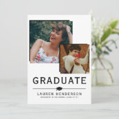 Het hedendaagse Afstuderen Afstuderen van de Foto Aankondiging (Staand voorkant)