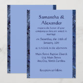 Het hedendaagse blauwe huwelijk kaart (Voorkant / Achterkant)