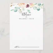 Het hedendaagse Eucalyptus Floral Wedding Advieskaart (Voorkant)