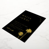 Het hedendaagse Kaastal bruiloft Folie Uitnodiging (Gedraaid)