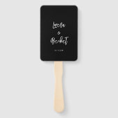 Het hedendaagse moderne zwarte trouwprogramma handwaaier (Voorkant)