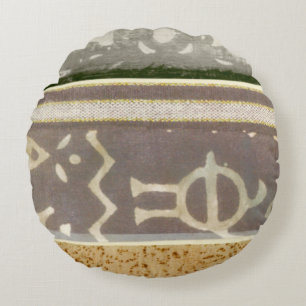 Het hedendaagse Tribale Patroonschilderen van het  Rond Kussen