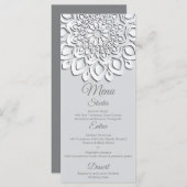 Het hedendaagse witboek snijdt het Mandala-huwelij Menu (Voorkant / Achterkant)