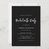Het hedendaagse zwarte Bacheloretfeest Kaart (Voorkant)