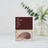 HET HEDGEHOG-Monogram, Pearl-papier Visitekaartje (Staand voorkant)
