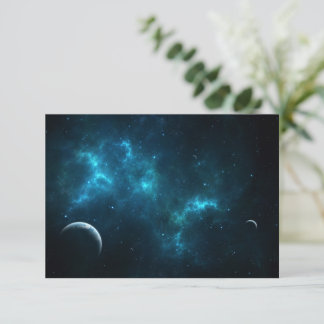 Het heelal bedankkaart