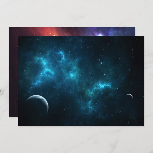 Het heelal feestdagenkaart (Voorkant / Achterkant)