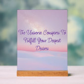 Het heelal spant een acryl teken in acryl bord (Neutraal)