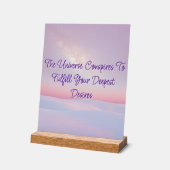 Het heelal spant een acryl teken in acryl bord (Hoek)