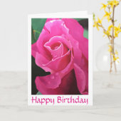 Het heerlijke Roze Gelukkige wenskaart van de Kaart (Gele Bloem)