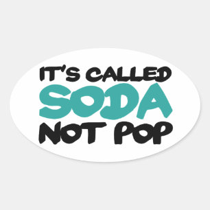 Het heet frisdrank, geen pop ovale sticker