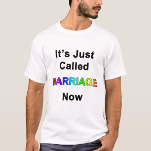 Het Heet Nu Eenvoudigweg Huwelijk T-shirt