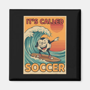 Het Heet Voetbal Grappig Retro Ll Sportfan Mannen Magneet