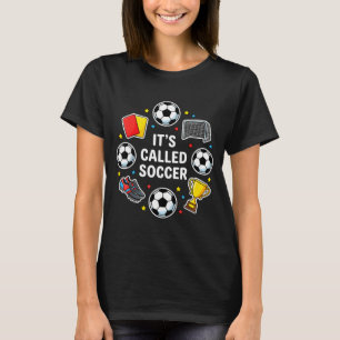 Het Heet Voetbal Grappige Sticker Stijl Voetbal De T-shirt