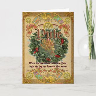 Het Heidense Wenskaart van Yule Feestdagen Kaart