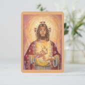 Het Heilig Hart van Jezus Devotional Art Prayer Ka Kaart (Staand voorkant)