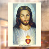 Het Heilig Hart van Jezus Groot Raamsticker (Vel 2)