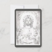 Het Heilig Hart van Jezus tekent Kaart (Voorkant)
