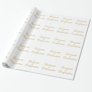 Het heiligdom van de bevestiging Golden 3D Kijk Cadeaupapier