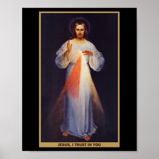 Het heilige Barmhartigheidsshirt Premium Poster (Voorkant)