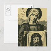 het heilige gezicht van jesus briefkaart (Voorkant / Achterkant)