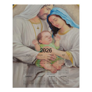 Het Heilige Gezin: Goddelijke Liefde 2026 Kalender Perfect Poster