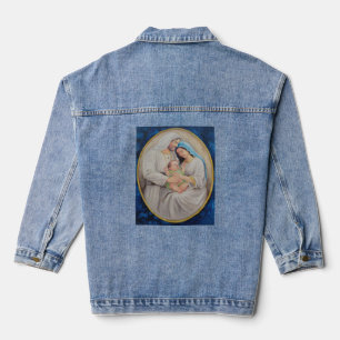 Het Heilige Gezin: Portret van Goddelijke Liefde Denim Jacket