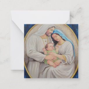 Het Heilige Gezin: Portret van Goddelijke Liefde Notitiekaartje