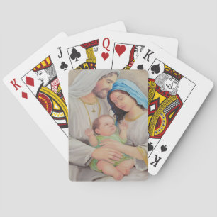 Het Heilige Gezin: Portret van Goddelijke Liefde Pokerkaarten