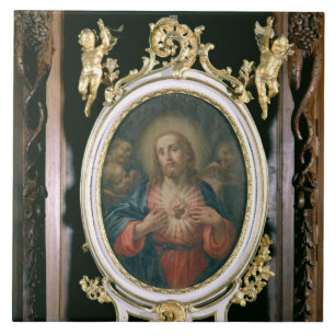 Het heilige hart van Christus, van de boarding Sch Tegeltje