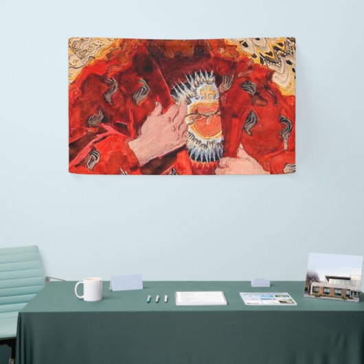 Het heilige hart van Jesus 1911 - Jozef Mehoffer Spandoek (Beurs)