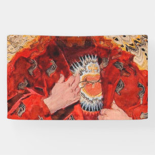 Het heilige hart van Jesus 1911 - Jozef Mehoffer Spandoek