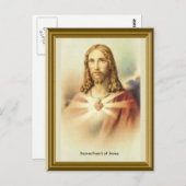 Het heilige hart van Jezus Briefkaart (Voorkant / Achterkant)