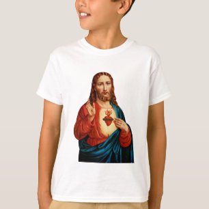 Het Heilige Hart Van Jezus Fijn Kunst Portret T-shirt