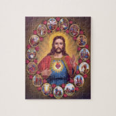 Het heilige hart van Jezus Jigzaag Puzzle Legpuzzel (Verticaal)