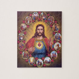 Het heilige hart van Jezus Legpuzzel