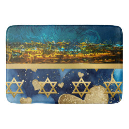 Het Heilige Land in de nacht van Jeruzalem Badmat