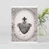 Het heiligste hart van Jezus Christus Kaart (Staand voorkant)