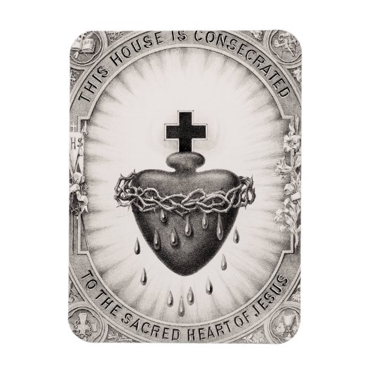 Het heiligste hart van Jezus Christus Magneet (Verticaal)