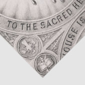 Het heiligste hart van Jezus Christus Tissuepapier (Detail)