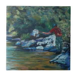 Het heimelijk nemen omhoog op een Regenboog Tegeltje