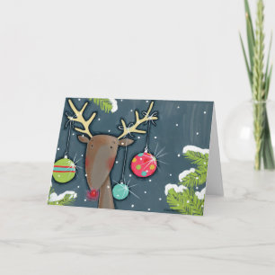 Het heldere Rendier van Kerstmis Feestdagen Kaart