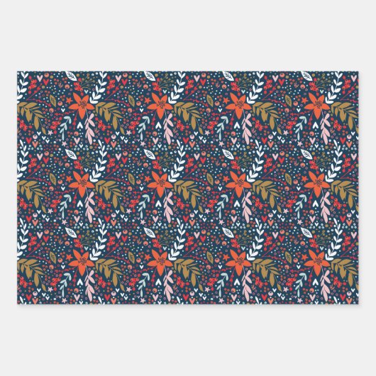 Het hele jaar door vlinderfornuis inpakpapier vel (Voorkant)