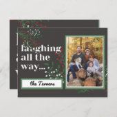 het hele leven lachen van het kerstblad (Voorkant / Achterkant)