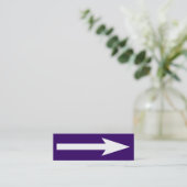 Het hele punt - donkerbruin en wit mini visitekaartje (Staand voorkant)