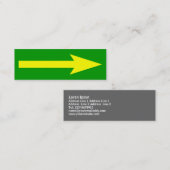 Het hele punt - groen, geel en grijs mini visitekaartje (Voorkant / Achterkant)