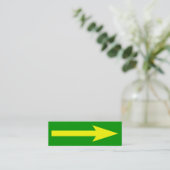 Het hele punt - groen, geel en grijs mini visitekaartje (Staand voorkant)